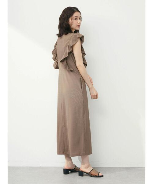 Sugar spoon（シュガースプーン）の「・SUGAR SPOON ラッフルワンピ（ワンピース・レディース・ブラック/モカ・FREE）」の6枚目の写真