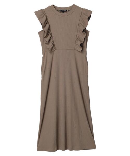 Sugar spoon（シュガースプーン）の「・SUGAR SPOON ラッフルワンピ（ワンピース・レディース・ブラック/モカ・FREE）」の17枚目の写真