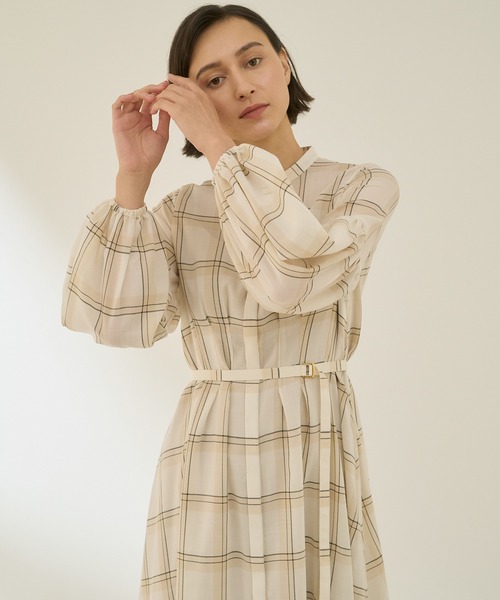 ANAYI（アナイ）の「ウールボイルパフスリーブフレア ワンピース