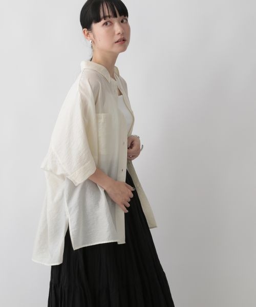LOWRYS FARM(ローリーズファーム)の「ヴィンテージシアーシャツ 123352(シャツ/ブラウス・レディース・オフホワイト/ブラック/パープル・FREE)」の11枚目の写真