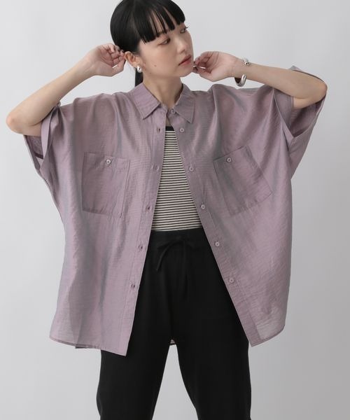 LOWRYS FARM(ローリーズファーム)の「ヴィンテージシアーシャツ 123352(シャツ/ブラウス・レディース・オフホワイト/ブラック/パープル・FREE)」の15枚目の写真