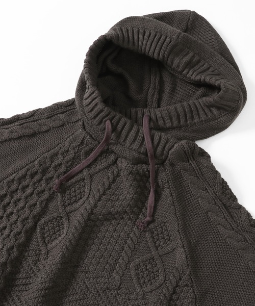 KRIFF MAYER Lady's Collection（クリフメイヤーレディースコレクション）の「デニムドッキングニット（ニット/セーター・レディース・ワインレッド/ベージュ/チャコール/ネイビー・MEDIUM/LARGE）」の14枚目の写真