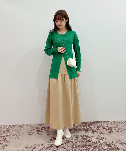 EPIMI E'PIMMY（エピミエピミー）の「タイプライターギャザースカート（スカート・レディース・ブラック/ベージュ/オフホワイト/ピンク・MEDIUM）」の11枚目の写真