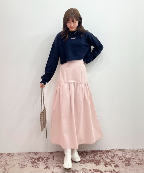 EPIMI E'PIMMY（エピミエピミー）の「タイプライターギャザースカート（スカート・レディース・ブラック/ベージュ/オフホワイト/ピンク・MEDIUM）」の14枚目の写真