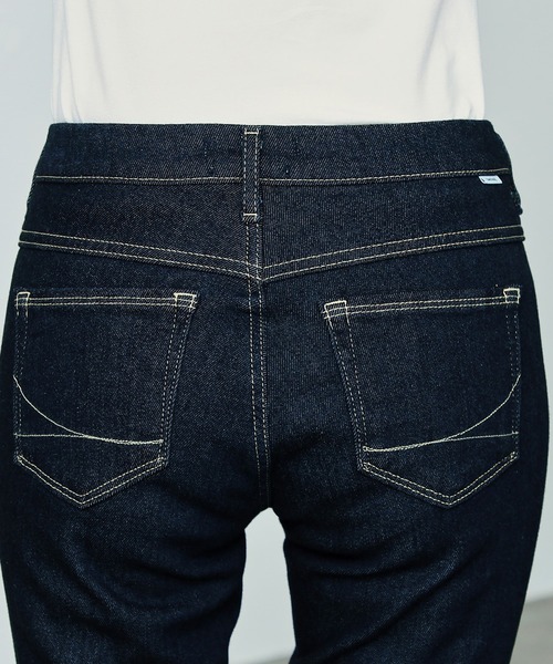 SOMETHING（サムシング）の「SOMETHING BODYFIRE 裏起毛スキニーデニムパンツ【暖】冬用あったかパンツ（デニムパンツ・レディース・インディゴブルー/ダークインディゴブルー/ブラック系その他/ブラック・26/27/28/29/25）」の14枚目の写真