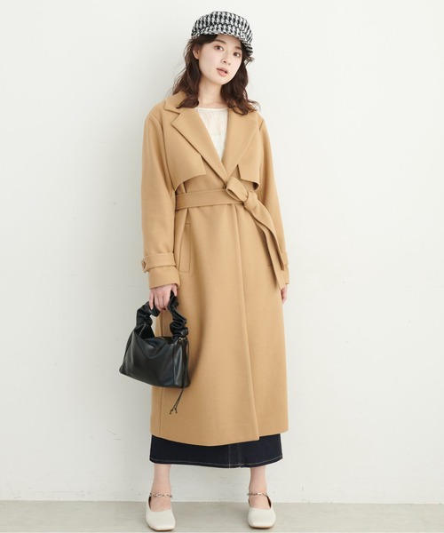 FREE'S MART（フリーズマート）の「【Sシリーズ対応】◆ヨーク切り替えチェスターコート（チェスターコート・レディース・ベージュ系その他/パープル/ベージュ・X-SMALL/MEDIUM/SMALL）」の12枚目の写真