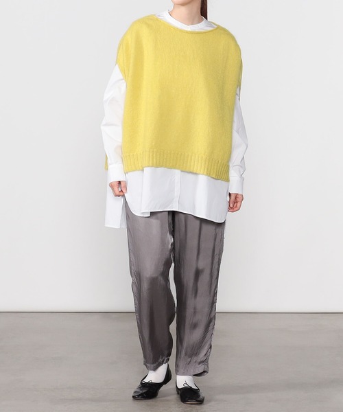 GALLEGO DESPORTES（ギャレゴデスポート）の「GALLEGO DESPORTES | ウールナイロン ニットベスト WOMEN（ベスト・レディース・イエロー/クリーム・ONE SIZE）」の8枚目の写真