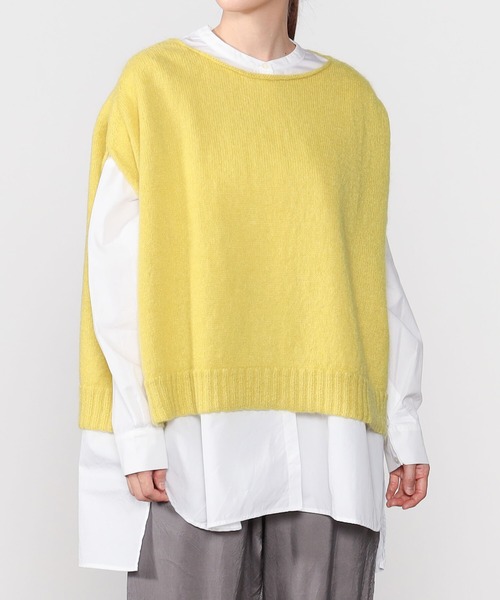 GALLEGO DESPORTES（ギャレゴデスポート）の「GALLEGO DESPORTES | ウールナイロン ニットベスト WOMEN（ベスト・レディース・イエロー/クリーム・ONE SIZE）」の9枚目の写真