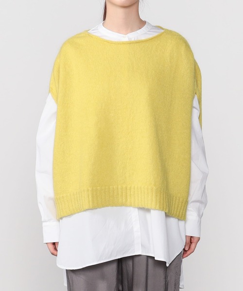 GALLEGO DESPORTES（ギャレゴデスポート）の「GALLEGO DESPORTES | ウールナイロン ニットベスト WOMEN（ベスト・レディース・イエロー/クリーム・ONE SIZE）」の10枚目の写真