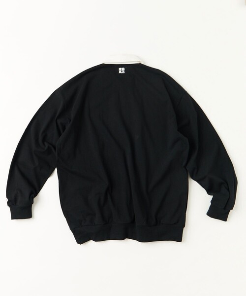 PGG ハーフジップ シャツ ブラック/ホワイト FREAK'S STORE（フリークスストア）の「FROCLUB/フロクラブ