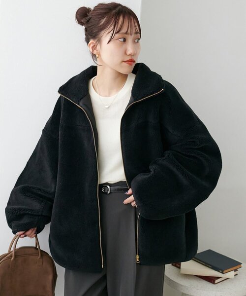 新色追加!/リバイバル】キレイメボアスタンドブルゾン（ブルゾン