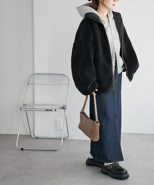 新色追加!/リバイバル】キレイメボアスタンドブルゾン（ブルゾン