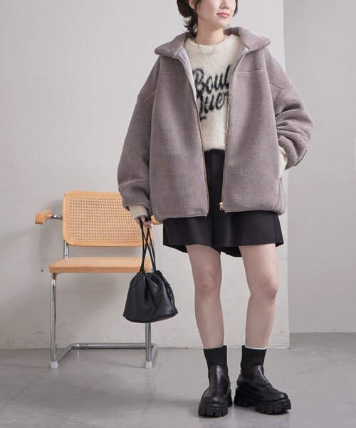 新色追加!/リバイバル】キレイメボアスタンドブルゾン（ブルゾン