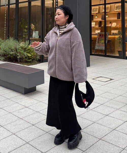 新色追加!/リバイバル】キレイメボアスタンドブルゾン（ブルゾン