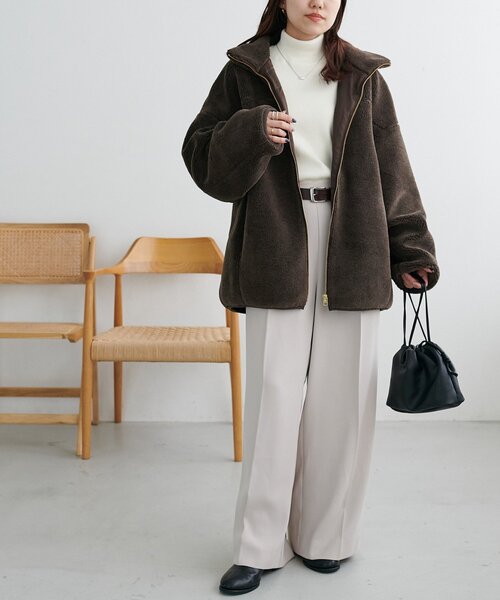 新色追加!/リバイバル】キレイメボアスタンドブルゾン（ブルゾン