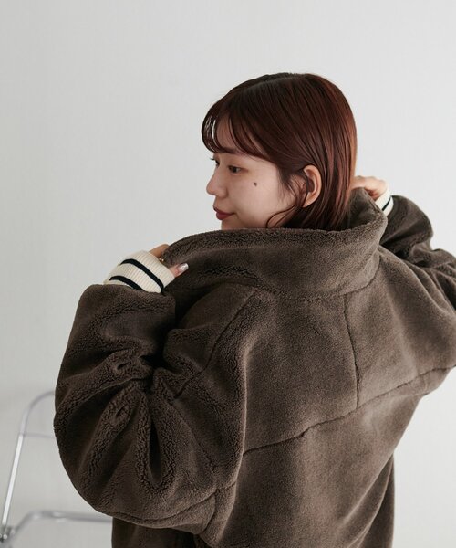 新色追加!/リバイバル】キレイメボアスタンドブルゾン（ブルゾン