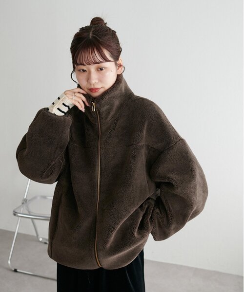 新色追加!/リバイバル】キレイメボアスタンドブルゾン（ブルゾン