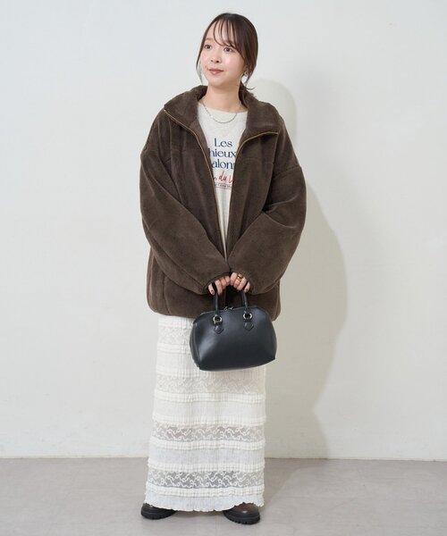 新色追加!/リバイバル】キレイメボアスタンドブルゾン（ブルゾン