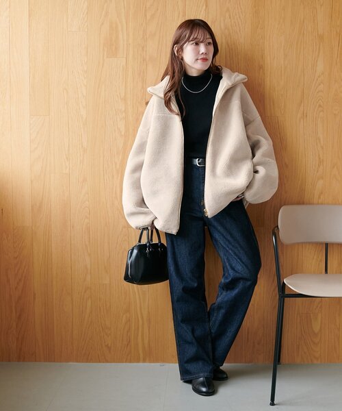 新色追加!/リバイバル】キレイメボアスタンドブルゾン（ブルゾン