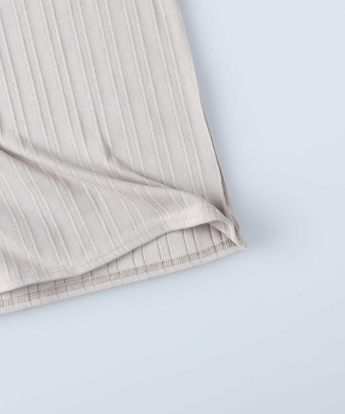 HONEYSUCKLE ROSE（ハニーサックルローズ）の「【HONEYSUCKLE ROSE】リブ配色ロンＴ（Tシャツ/カットソー・レディース・ホワイト/ブラック/グレー・M/L）」の7枚目の写真