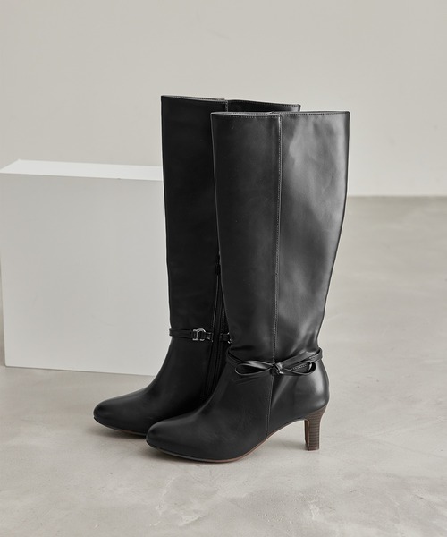 ROPE' PICNIC(ロペピクニック)の「リボンロングブーツ(ブーツ・レディース・ブラック/イエロー系その他3・S/M/L)」の2枚目の写真