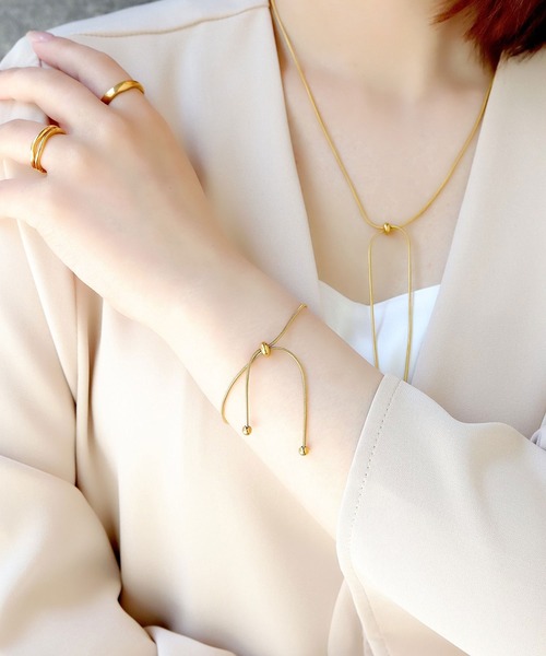 【新品未使用】14Kゴールド　スネークチェーンブレスレット セール】blackdia ocean フラットスネークチェーンブレスレット