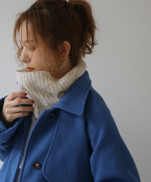 frames RAY CASSIN（フレームスレイカズン）の「WEB限定 リブネックウォーマー アームウォーマー別売り（ネックウォーマー/スヌード・レディース・ターコイズブルー/オートミール/キャメル/スミクロ/イエロー×グリーン/ブラック系・FREE）」の11枚目の写真