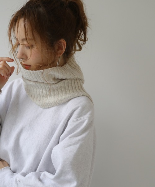 frames RAY CASSIN（フレームスレイカズン）の「WEB限定 リブネックウォーマー アームウォーマー別売り（ネックウォーマー/スヌード・レディース・ターコイズブルー/オートミール/キャメル/スミクロ/イエロー×グリーン/ブラック系・FREE）」の15枚目の写真