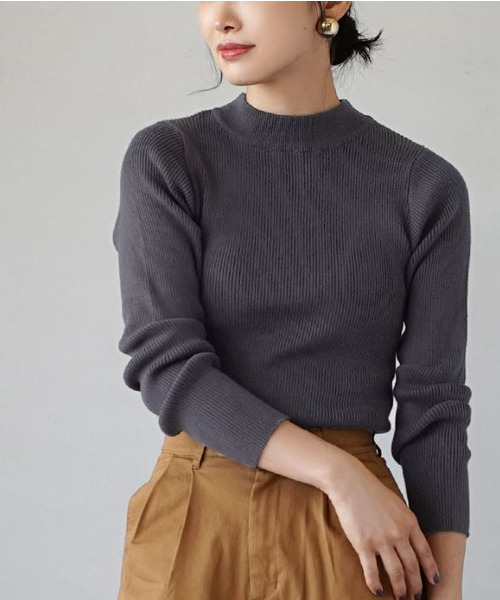 zootie（ズーティー）の「コットンリブニット［ハイネック］（ニット