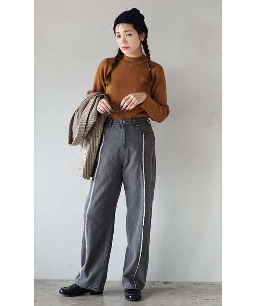 Brunello Cucinelli コットンリブニット ハイネックセーター Brunello Cucinelli コットンリブニット ハイネックセーター