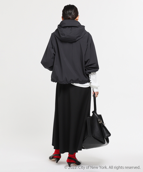 AP STUDIO（エーピーストゥディオ）の「【Product Twelve/プロダクト トゥエルブ】フーデッドショートブルゾン（ナイロンジャケット・レディース・ブラック・FREE）」の6枚目の写真