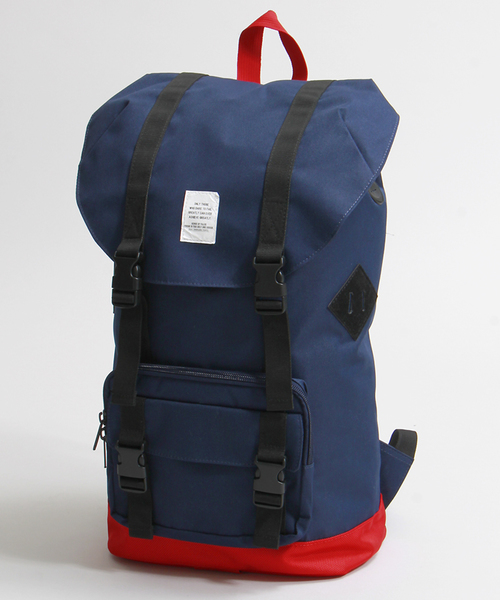 WEGO（ウィゴー）の「WEGO/フラップベルトバックパック（バックパック/リュック・メンズ・ホワイト/ブラック/ネイビー・FREE）」の7枚目の写真