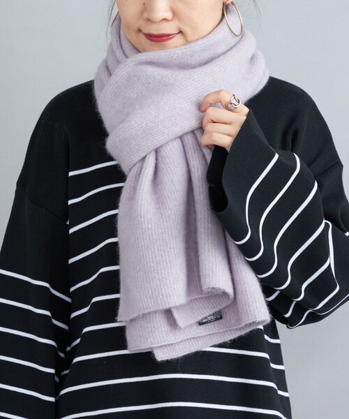 SHIPS(シップス)の「ヘアリー マフラー 22FW◆(マフラー・レディース・ライトグレー/ベージュ/ラベンダー・ONE SIZE)」の3枚目の写真