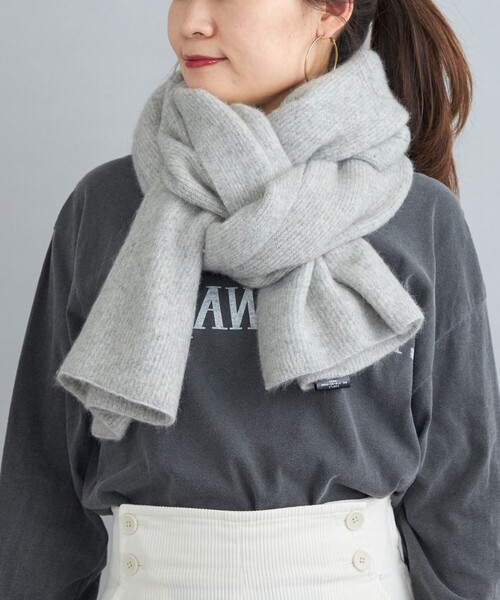 SHIPS(シップス)の「ヘアリー マフラー 22FW◆(マフラー・レディース・ライトグレー/ベージュ/ラベンダー・ONE SIZE)」の16枚目の写真