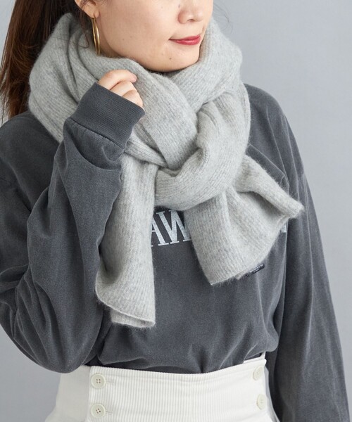 SHIPS(シップス)の「ヘアリー マフラー 22FW◆(マフラー・レディース・ライトグレー/ベージュ/ラベンダー・ONE SIZE)」の15枚目の写真