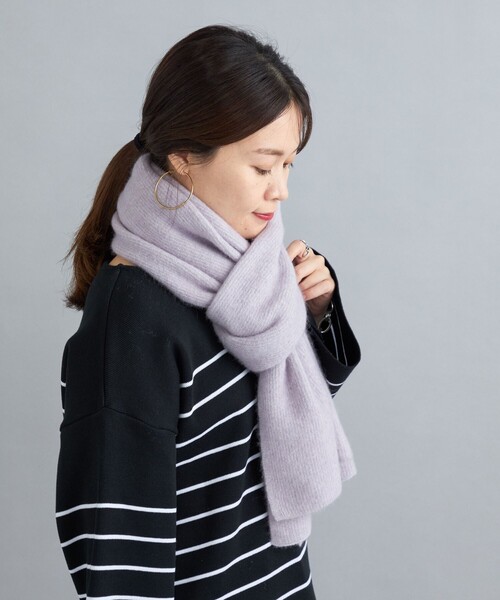 SHIPS(シップス)の「ヘアリー マフラー 22FW◆(マフラー・レディース・ライトグレー/ベージュ/ラベンダー・ONE SIZE)」の14枚目の写真