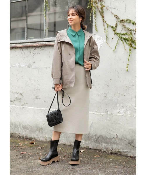 厚地ポンチ76cm丈ペンシルスカート（スカート）｜STYLE DELI
