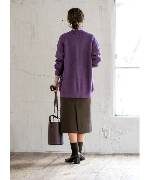 STYLE DELI(スタイルデリ)の「厚地ポンチ76cm丈ペンシルスカート(スカート・レディース・ブラック/ホワイト系/ブラウン系・SMALL/MEDIUM/X-SMALL)」の13枚目の写真