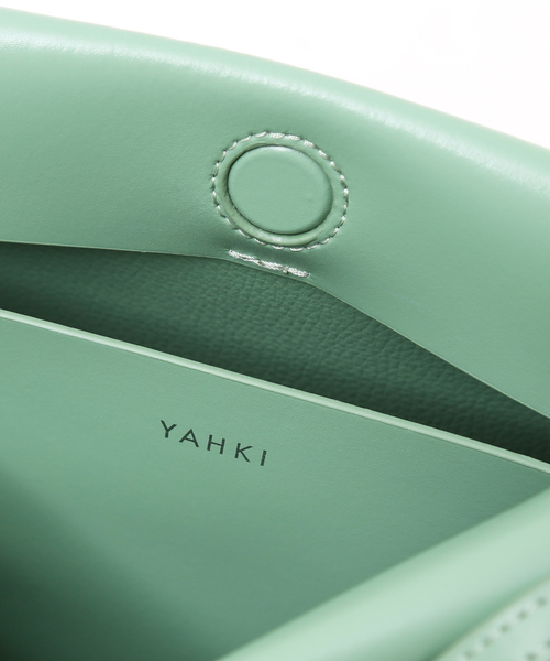 YAHKI（ヤーキ）の「【YAHKI】ミニショルダーバッグ（トートバッグ・レディース・グリーン/チャコールグレー・フリー）」の4枚目の写真