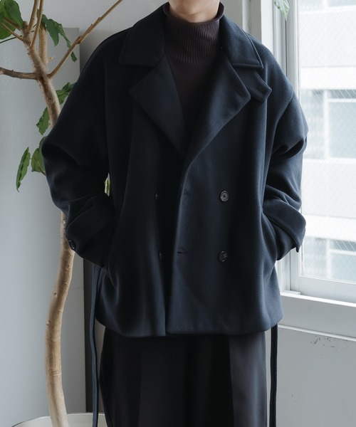 epnok(エプノック)の「ウールライクショートトレンチブルゾン(ブルゾン・メンズ・モカ/ネイビー/アイボリー・SMALL/MEDIUM/LARGE)」の15枚目の写真