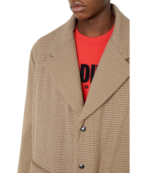 DIESEL（ディーゼル）の「メンズ コート シアサッカー ウール（チェスターコート・メンズ・ベージュ・X-LARGE/X-SMALL/MEDIUM/LARGE/SMALL/XX-LARGE）」の3枚目の写真