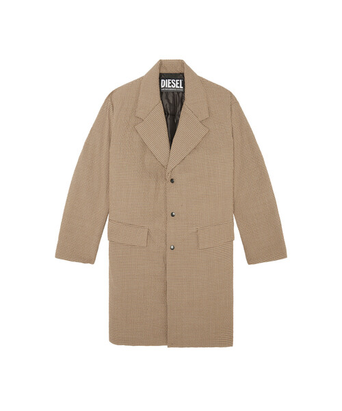 DIESEL（ディーゼル）の「メンズ コート シアサッカー ウール（チェスターコート・メンズ・ベージュ・X-LARGE/X-SMALL/MEDIUM/LARGE/SMALL/XX-LARGE）」の4枚目の写真