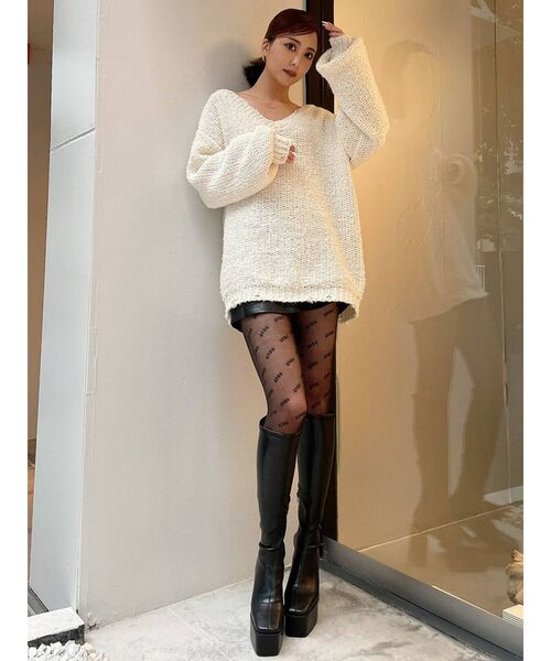 GYDA(ジェイダ)の「GYDAロゴパターンタイツ(タイツ/ストッキング・レディース・ブラック・SMALL)」の13枚目の写真