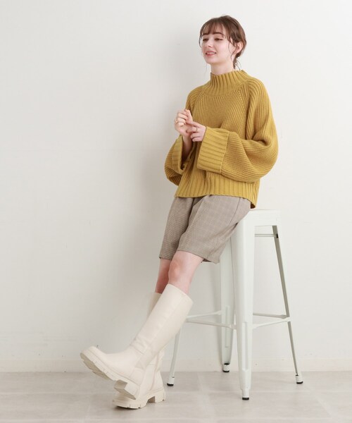 Cutie Blonde(キューティーブロンド)の「◆ざっくりニットプルオーバー(ニット/セーター・レディース・ライトグレー/サンドベージュ/イエロー/ブラック・00)」の17枚目の写真