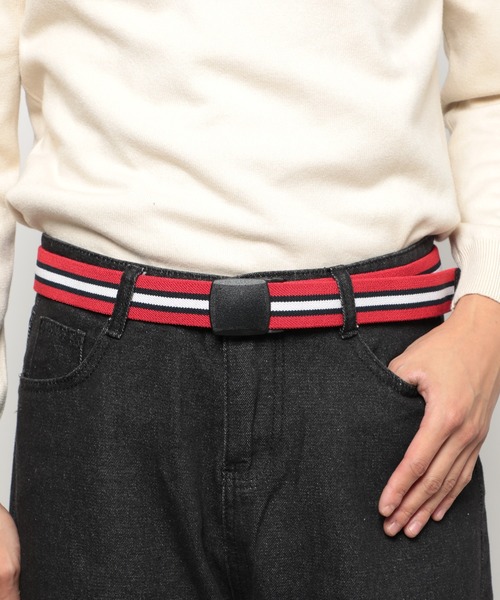 FORECAST（フォーキャスト）の「【FORECAST】フィットバックルストレッチベルト ガチャベルト ※7000（ベルト・メンズ・ベージュ/ネイビー/レッド・FREE）」の4枚目の写真
