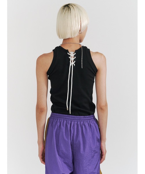 PAMEO POSE（パメオポーズ）の「My Tanktop（タンクトップ・レディース・グリーン/ブラック/パープル/ホワイト・FREE）」の7枚目の写真