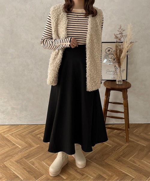 apres jour clair(アプレジュールクレア)の「【apres jour clair】クルーネックリブニット【ZOZOTOWN限定アイテム】(ニット/セーター・レディース・アイボリー/ブラウン系その他/ネイビー・X-LARGE/フリー)」の16枚目の写真