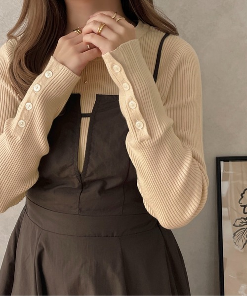 apres jour clair(アプレジュールクレア)の「【apres jour clair】クルーネックリブニット【ZOZOTOWN限定アイテム】(ニット/セーター・レディース・アイボリー/ブラウン系その他/ネイビー・X-LARGE/フリー)」の18枚目の写真