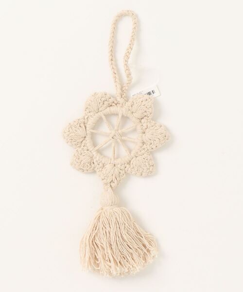 チャイハネ(チャイハネ)の「【チャイハネ】フラワーマクラメオーナメント(インテリア雑貨・レディース・オレンジ/ホワイト/ブルー・FREE)」の2枚目の写真