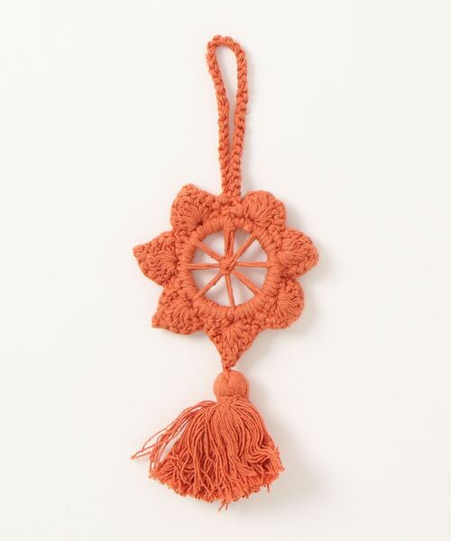 チャイハネ(チャイハネ)の「【チャイハネ】フラワーマクラメオーナメント(インテリア雑貨・レディース・オレンジ/ホワイト/ブルー・FREE)」の5枚目の写真